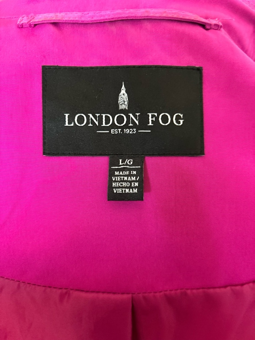 London Fog Pink Belted Trench Coat – L/G - Picture 10 of 12